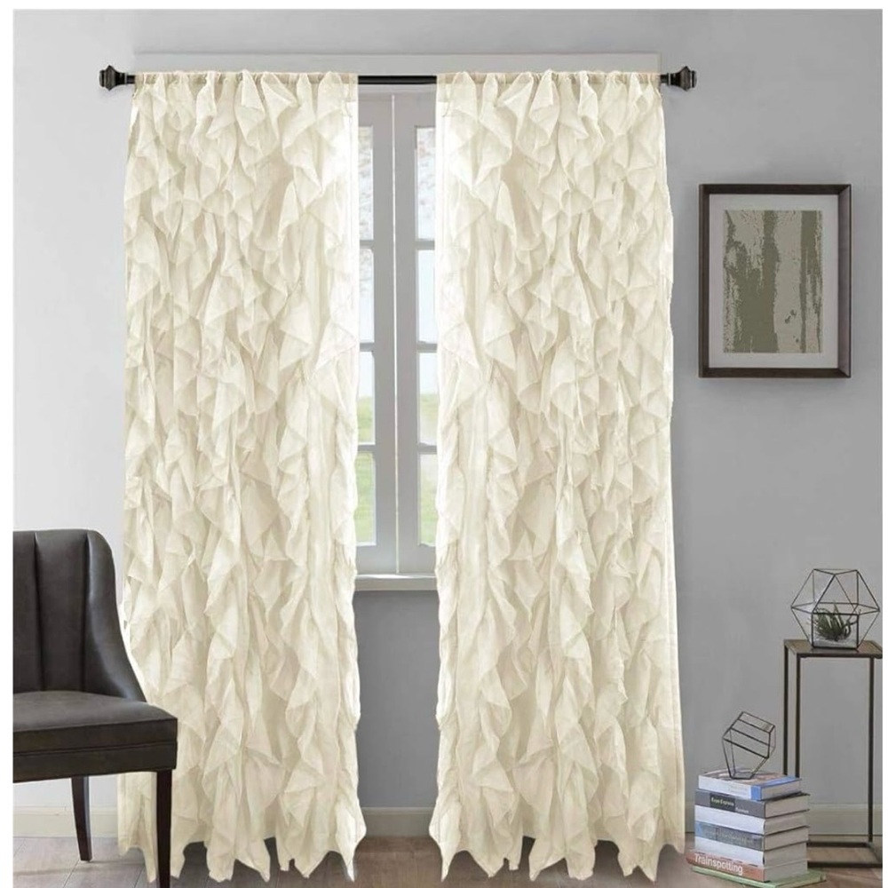 Amazon Cream Textured Drapes